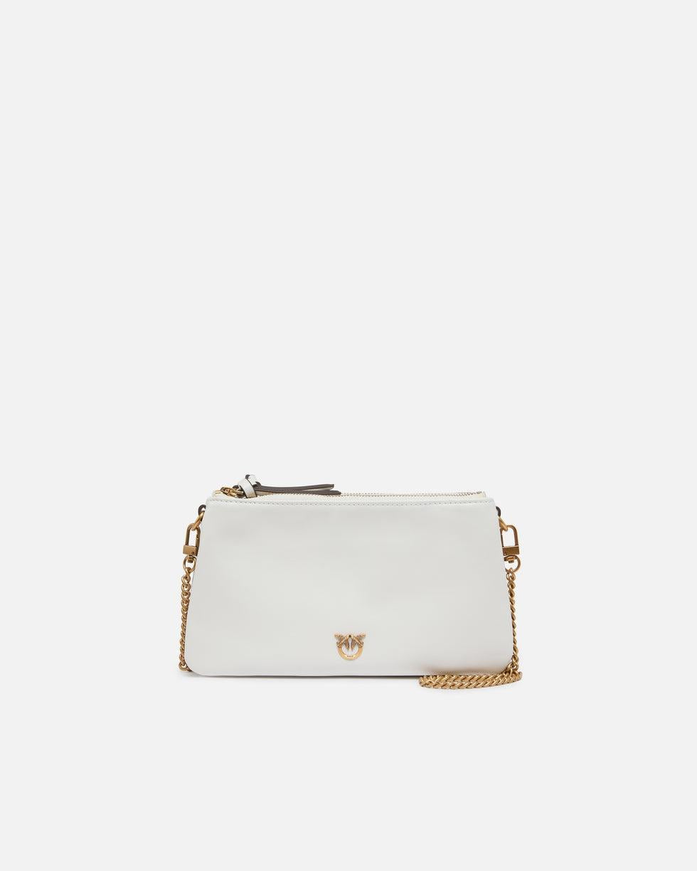 Borsa a tracolla Mini Double Bag piccola in pelle con tracolla<BR/> 105359A0QO Z14Q PINKO 