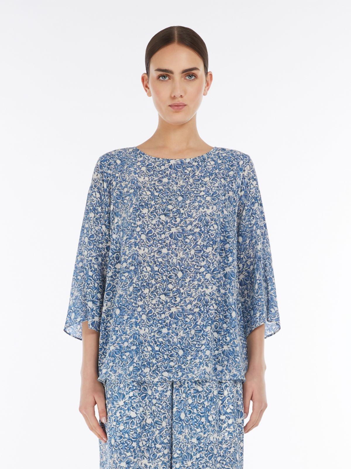 Blusa in twill di seta fantasia GINNICO 002 WEEKEND 