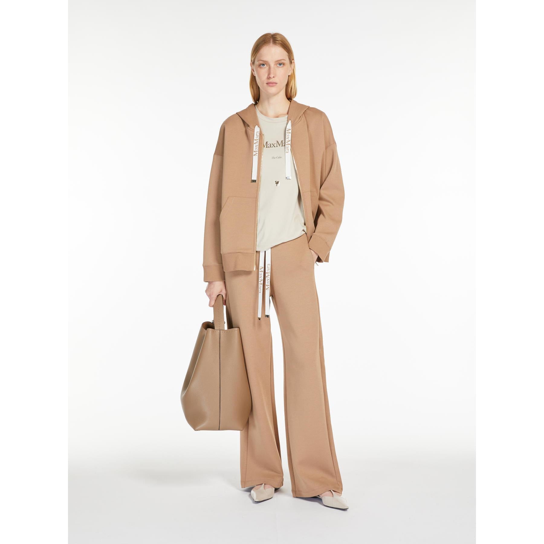 T-shirt donna in puro cotone con stampa QUIETO 002 S MAX MARA 