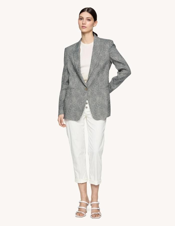 Pantaloni Koons loose in armatura di lyocell e cotone<BR/> DP268BGSE068DBM5 002 DONDUP 