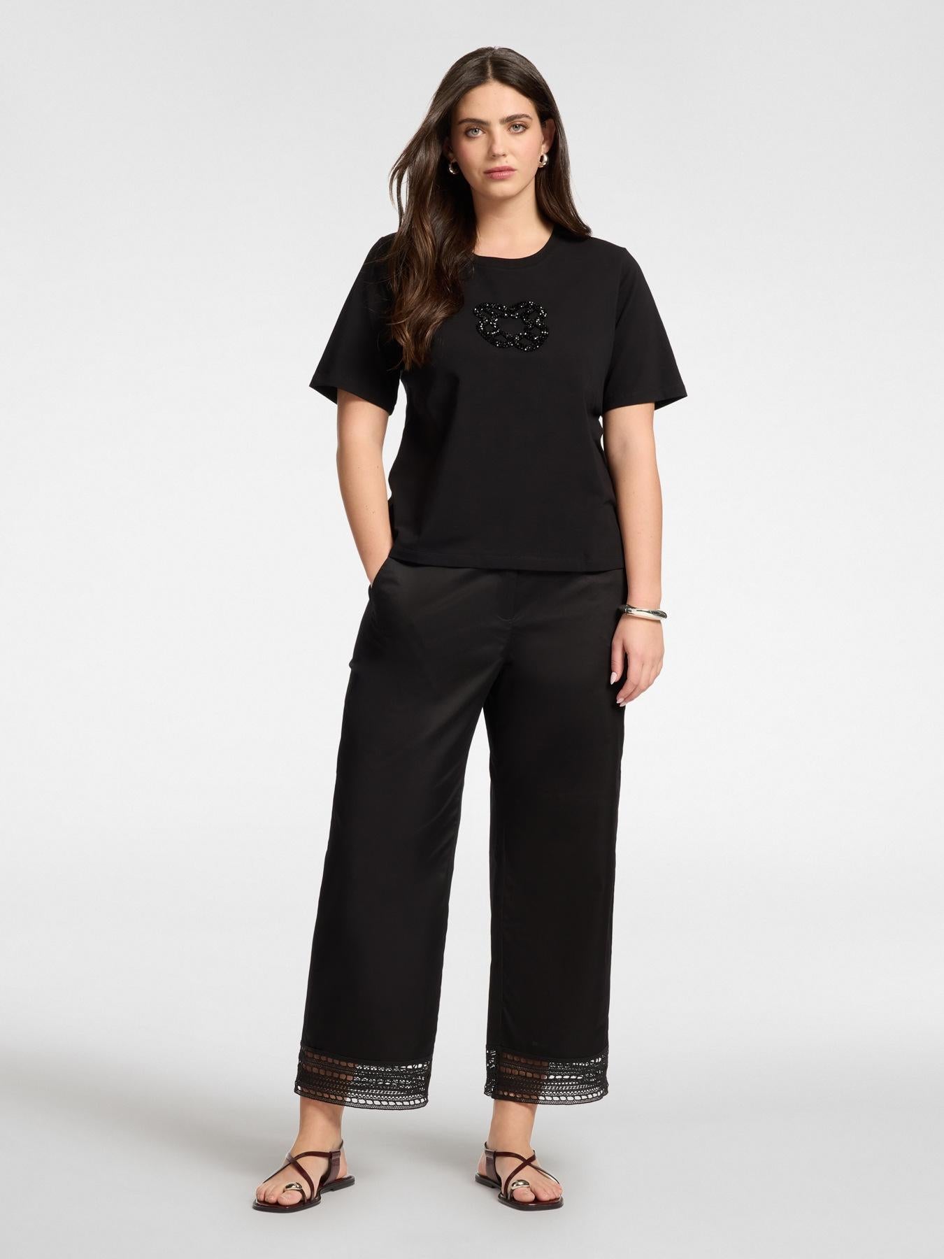T-shirt con ricamo Monogram<BR/> G071Z100627N 33 ELENA MIRO 