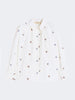 Camicia in popeline con ricami - BIANCO