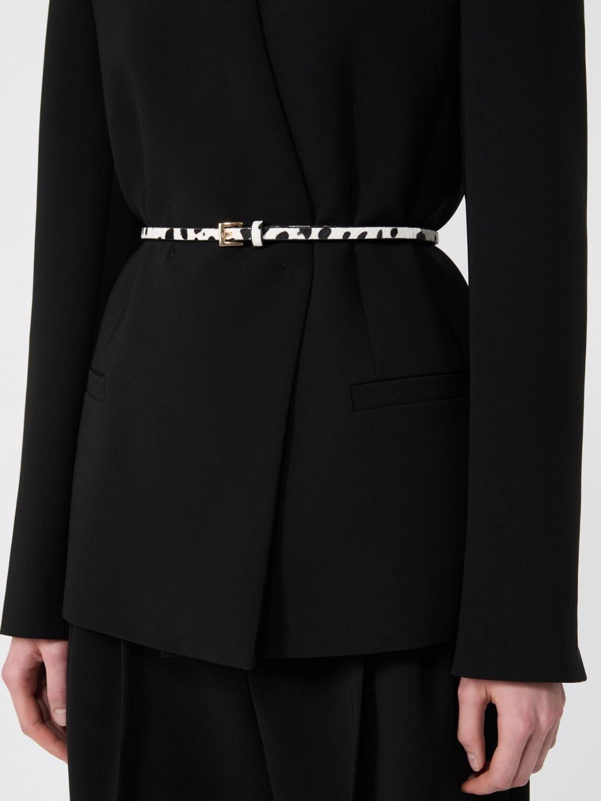 MSTQUINOA<BR/>Giacca doppiopetto in cady con cintura - Nero<BR/> MSTQUINOA 001 MAX MARA CAPSULE 