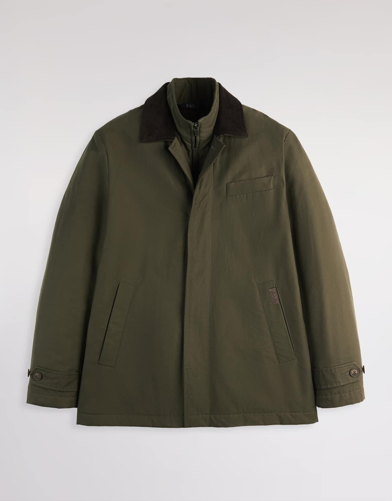 Morning Raincoat Corto in Faille di Cotone e Nylon NAM13510100XLZ V805 FAY 
