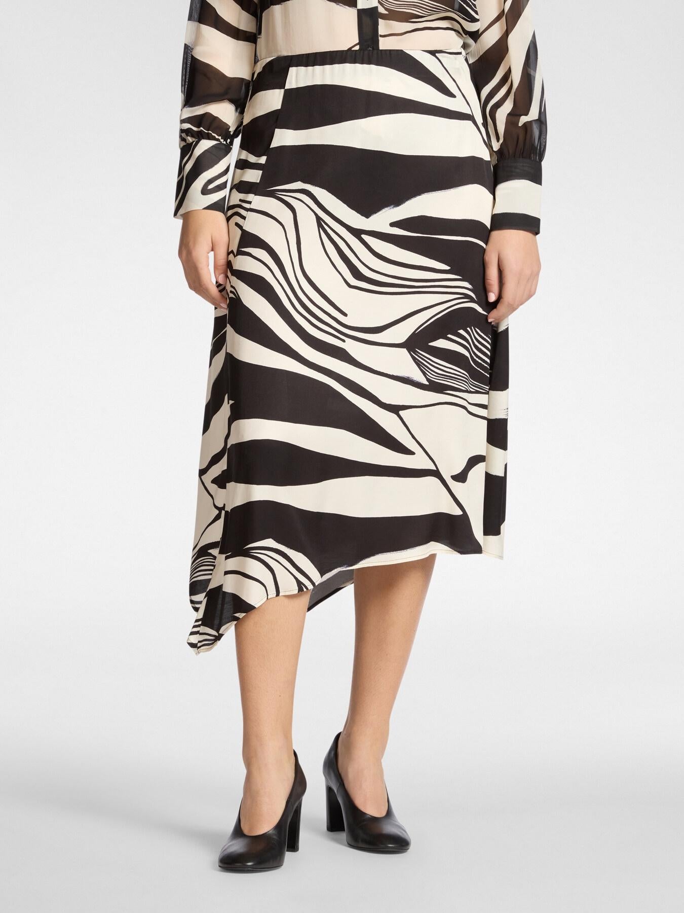 Gonna in viscosa stampata<BR/> 1026Z000070N 01 ELENA MIRO 