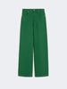 Pantalone 5 tasche in cotone e lino - Verde