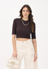 Maglia cropped con catena