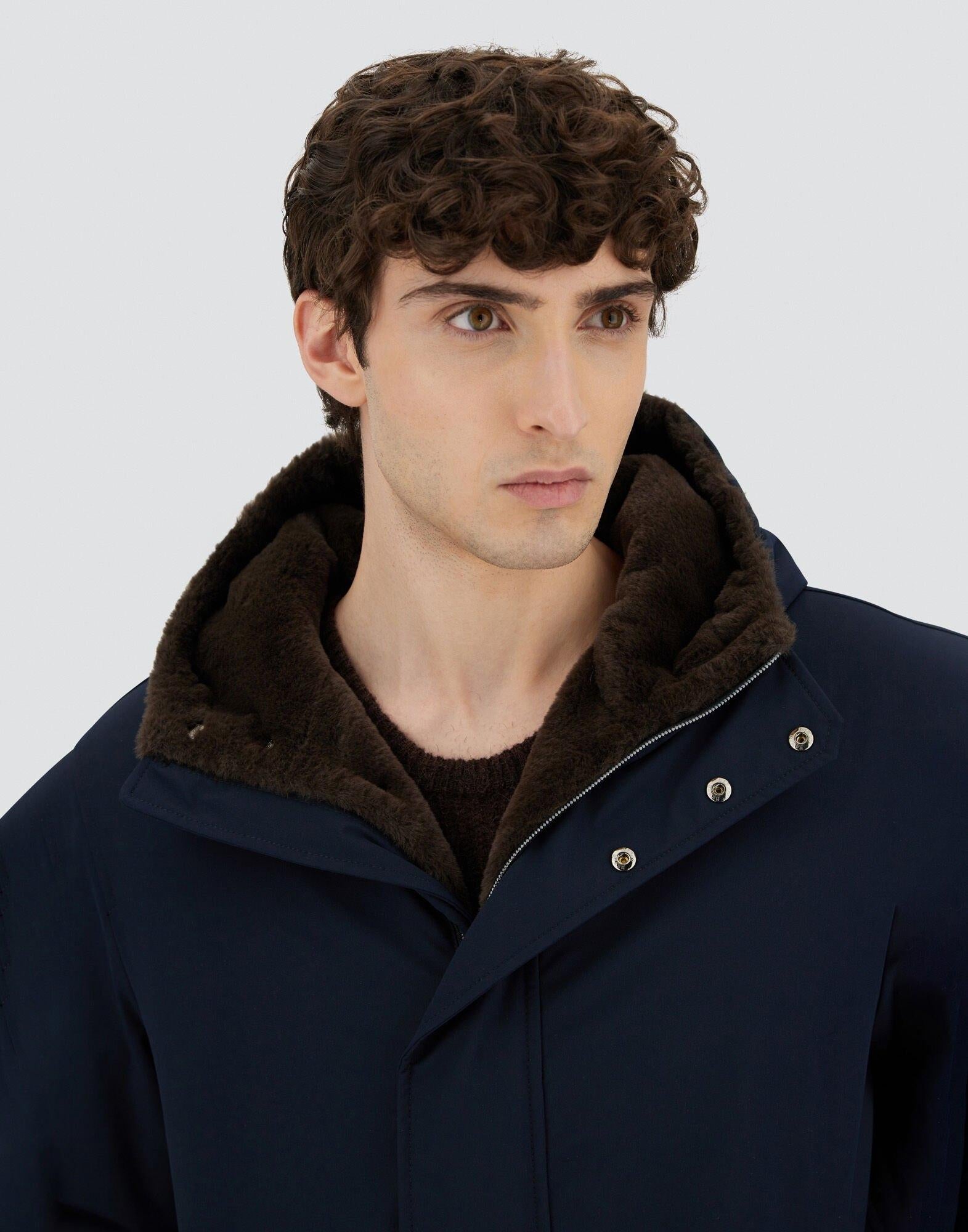 PARKA LUNGO IN PELLICCIA ECOLOGICA KEYSTONE PA000170U12343Z 9200 HERNO 
