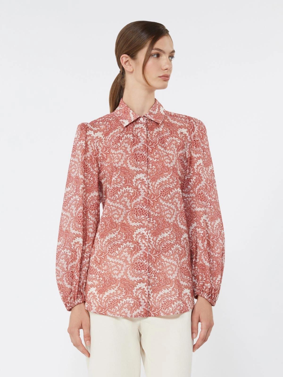 Camicia in voile di cotone stampato - CILIEGIA<BR/> WKDPERIODI 002 WEEKEND 