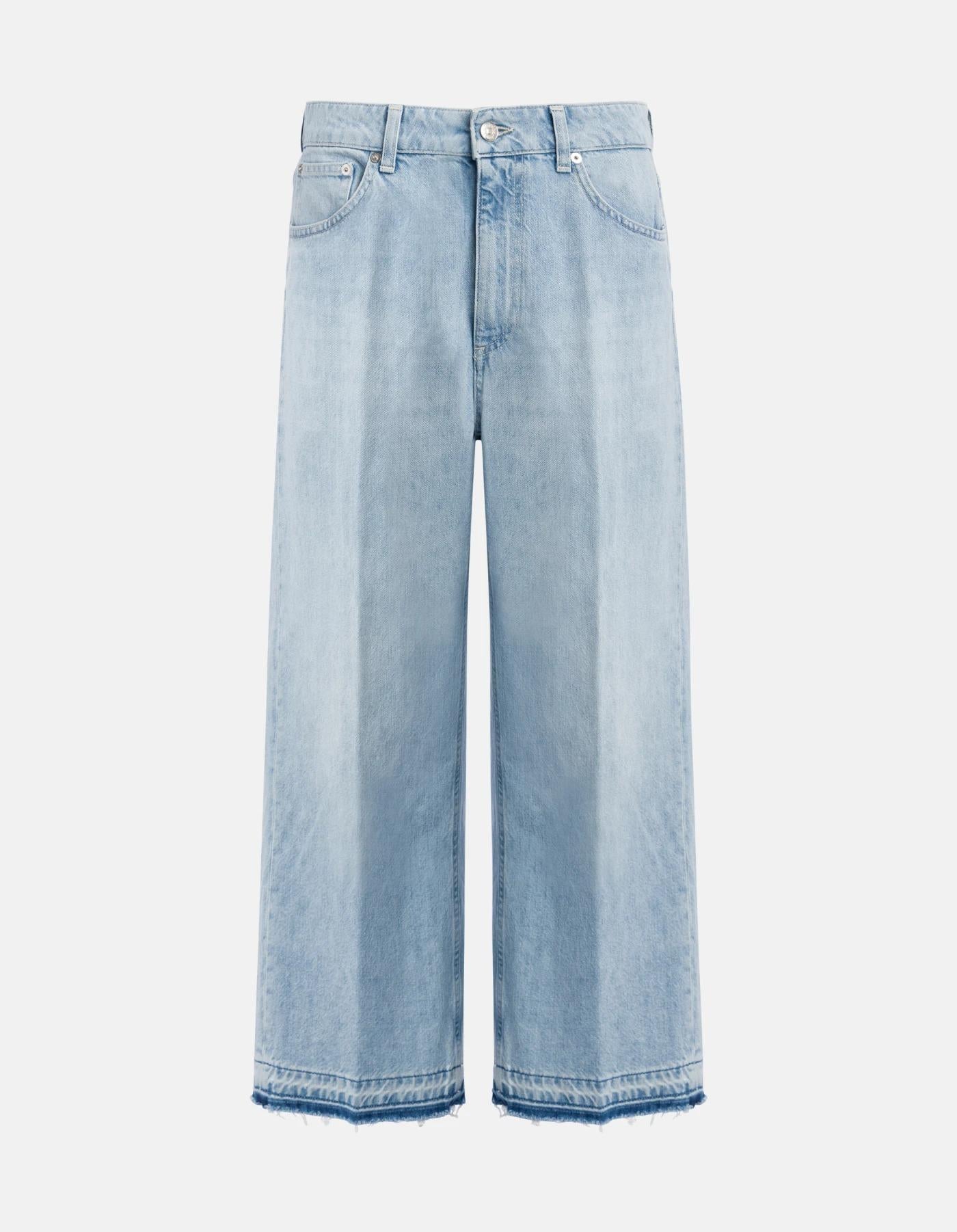 Jeans Tami wide leg in denim fisso<BR/> DP770DFE286DMA7O 800 DONDUP 