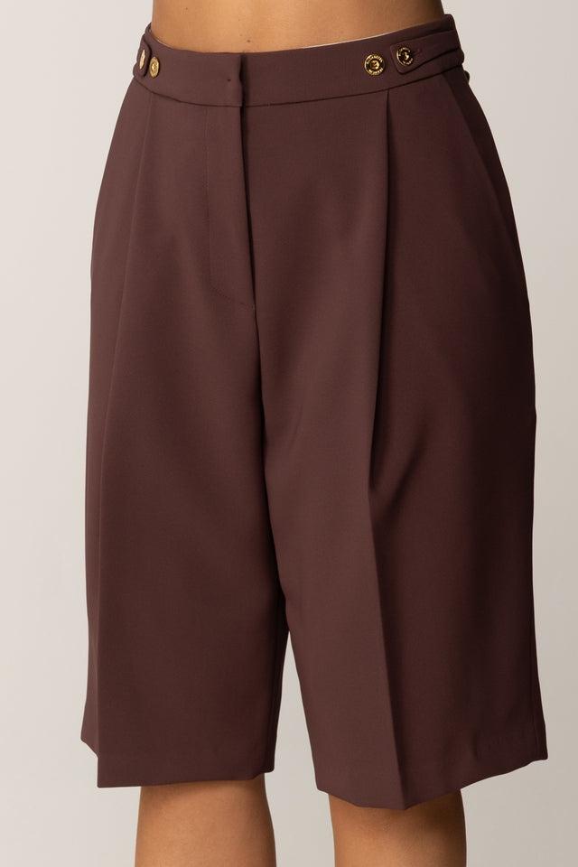 Bermuda in crêpe con accessorio gioiello PA09856E2 EA4 ELISABETTA FRANCHI 