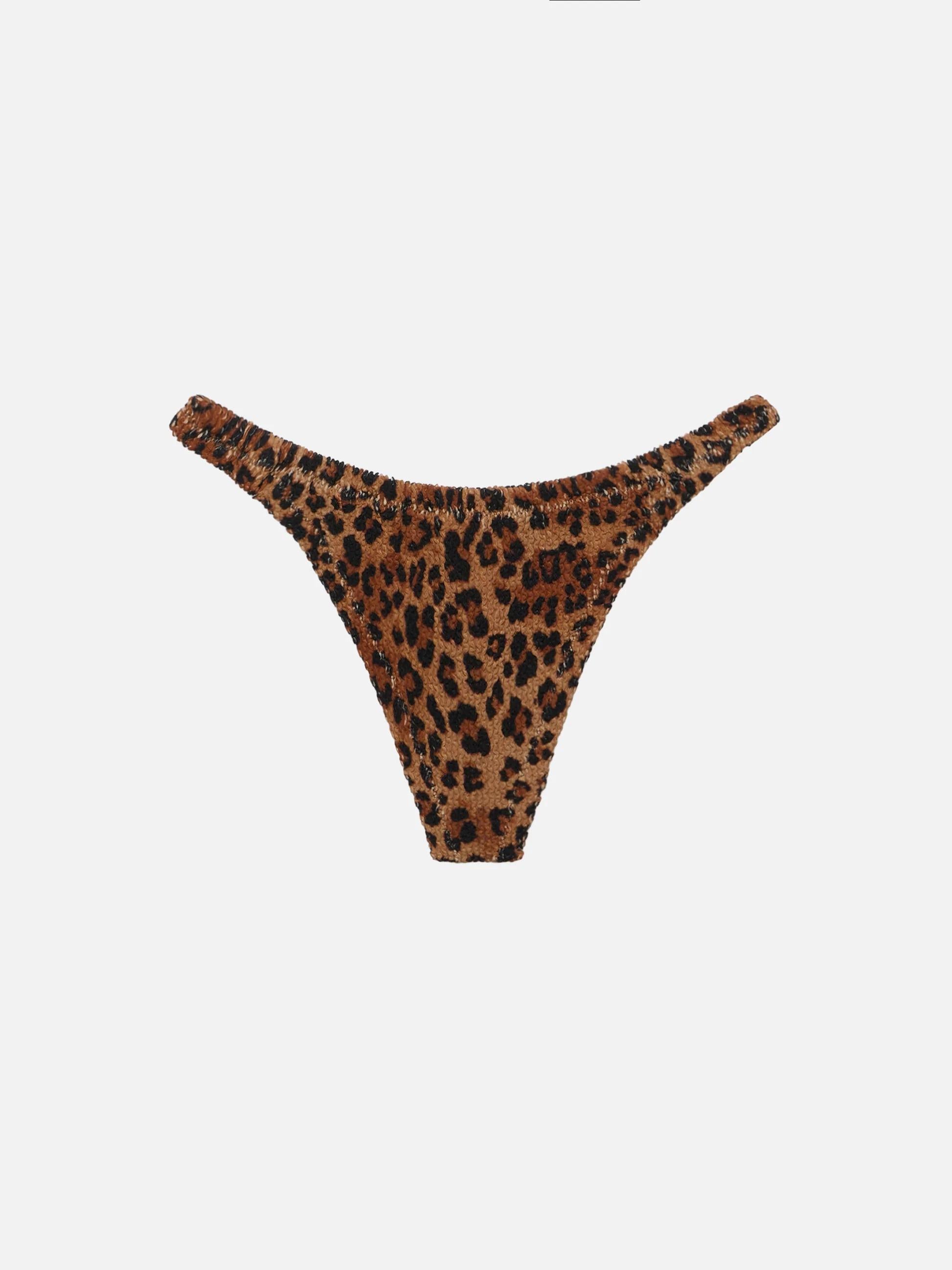 Naomi slip mare cheeky con stampa leopardata<BR/> NAO0012 00048L MC2 SAINT BARTH 