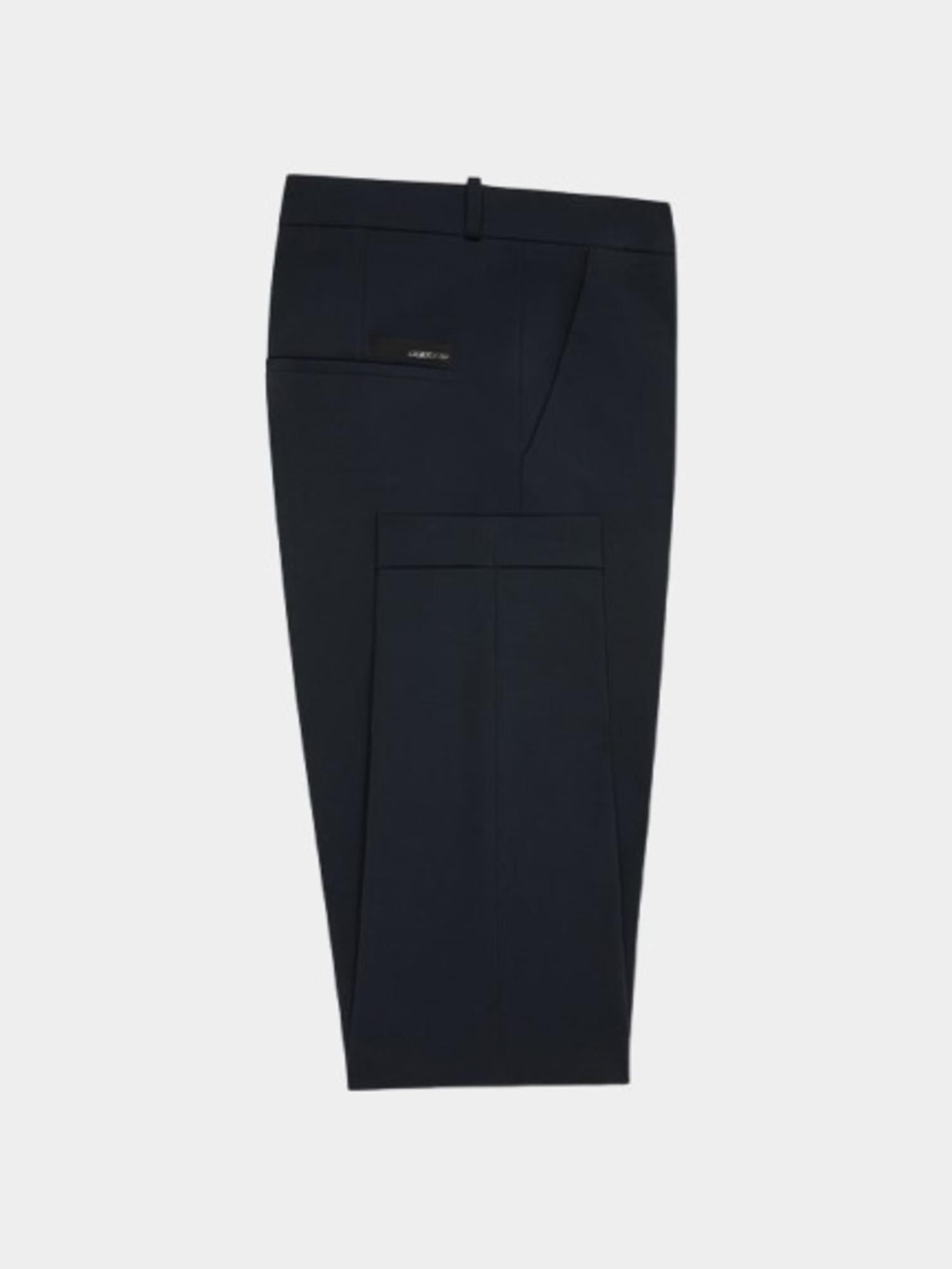 Pantalone uomo in tessuto tecnico con micro fantasia