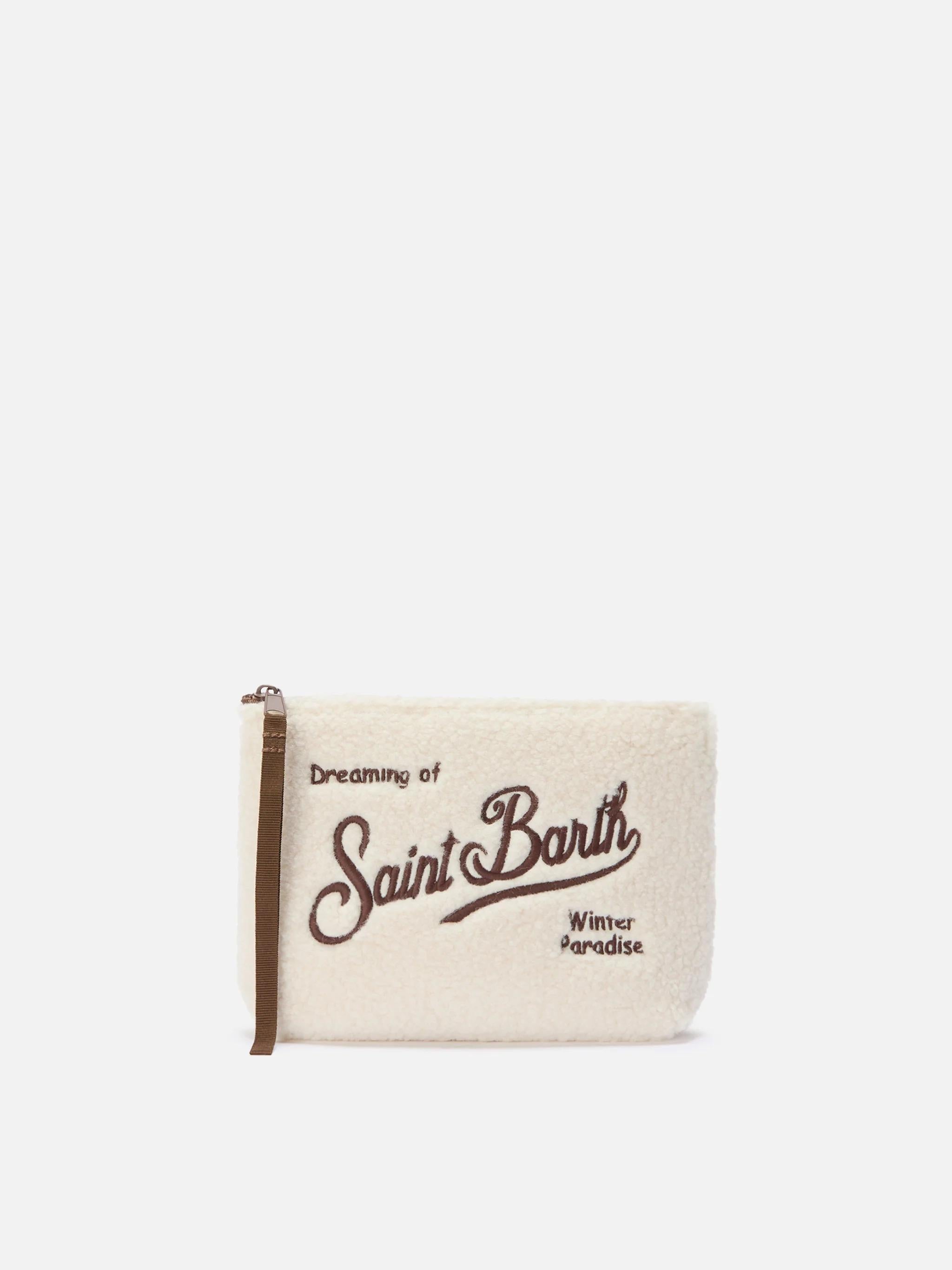 Pochette Aline Teddy in sherpa beige ALI0023 01362I MC2 SAINT BARTH 