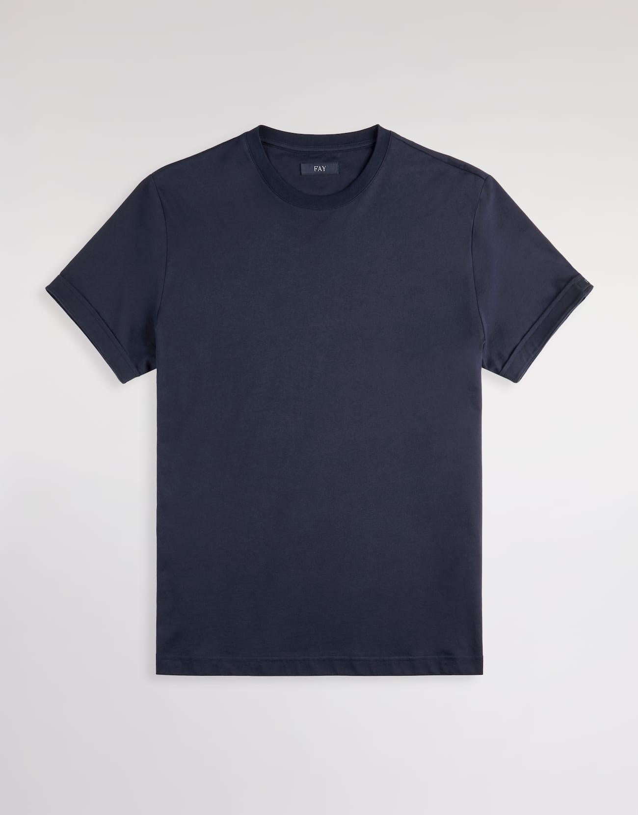 T-shirt Regular Fit in Jersey di Cotone<BR/> NPMB3521330UCX U806 FAY 