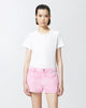 T-shirt donna in puro cotone logo ricamato