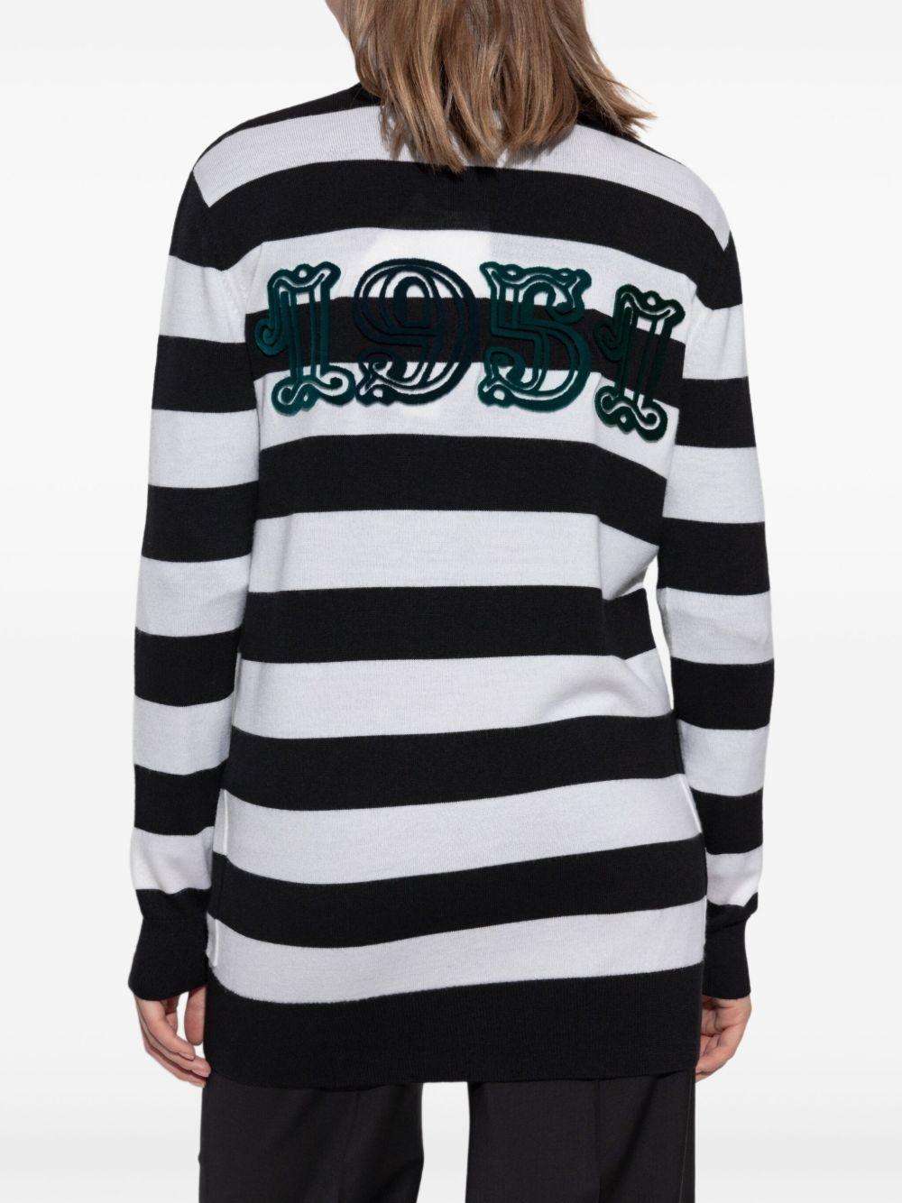 Cardigan a righe fiemme in bianco e nero FIEMME 007 MAX MARA 