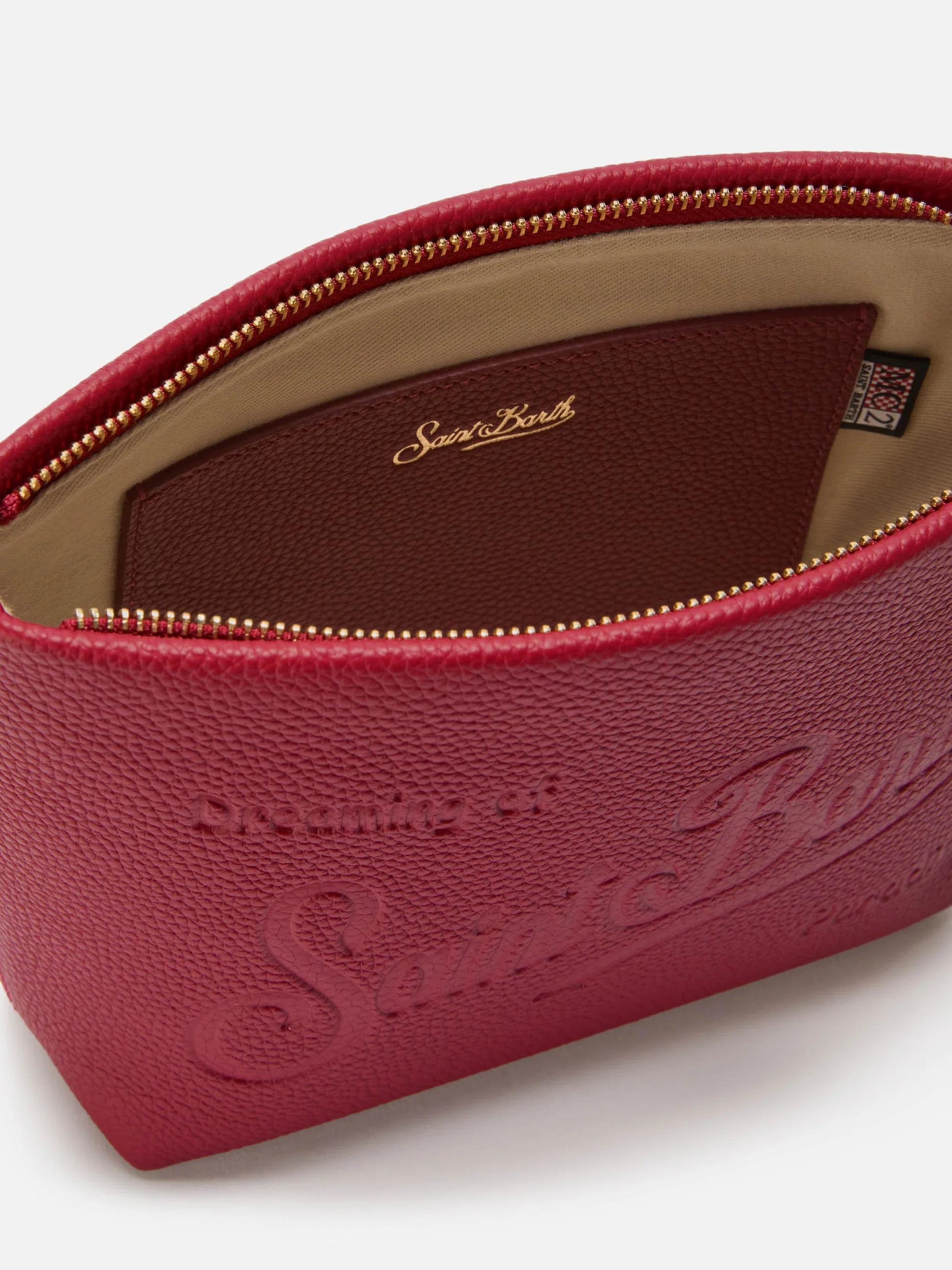 Borsa a spalla Aline Bag in pelle martellata bordeaux ALI0034 00777I MC2 SAINT BARTH 