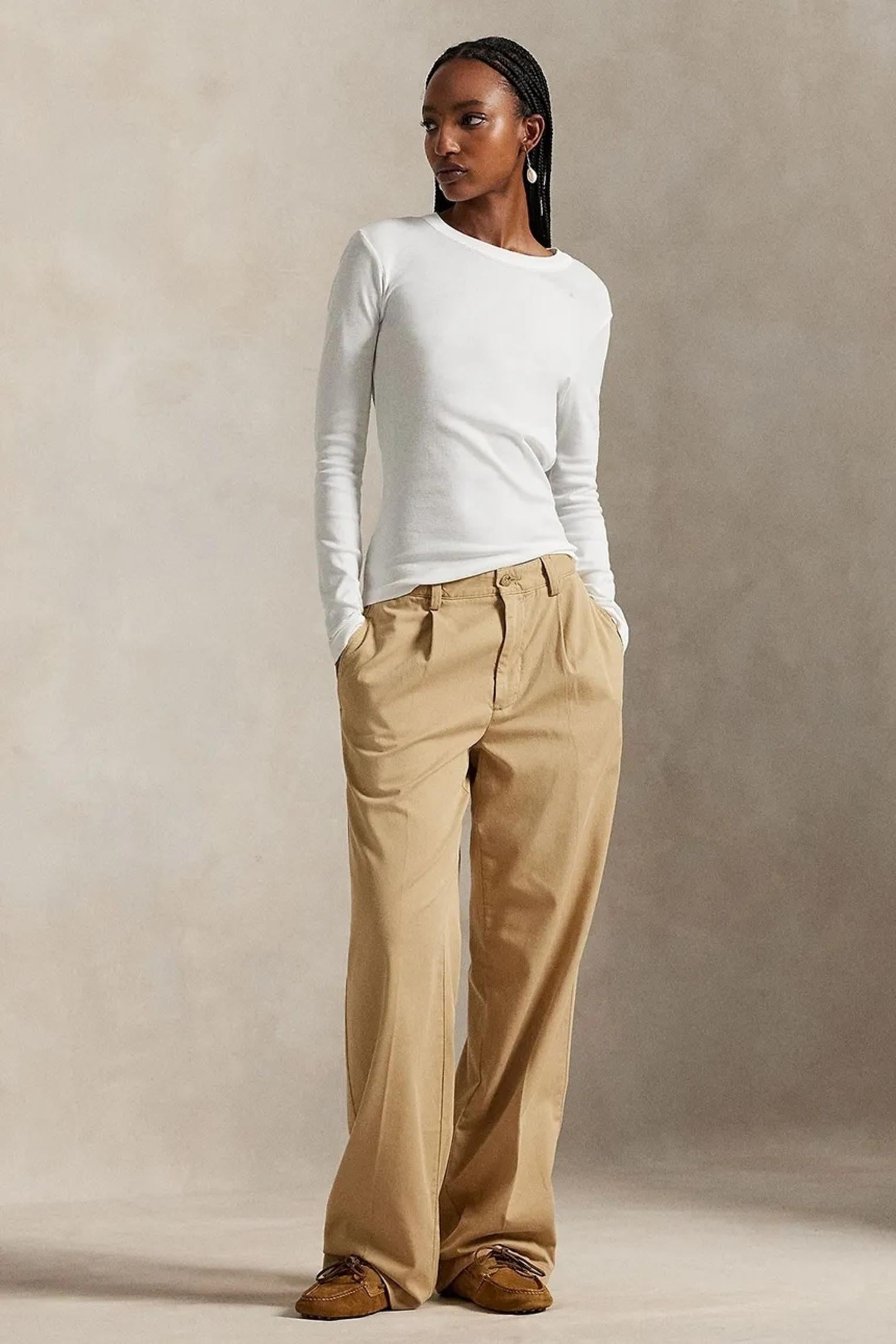 Pantalone donna in misto cotone 211A96676 001 RALPH LAUREN 