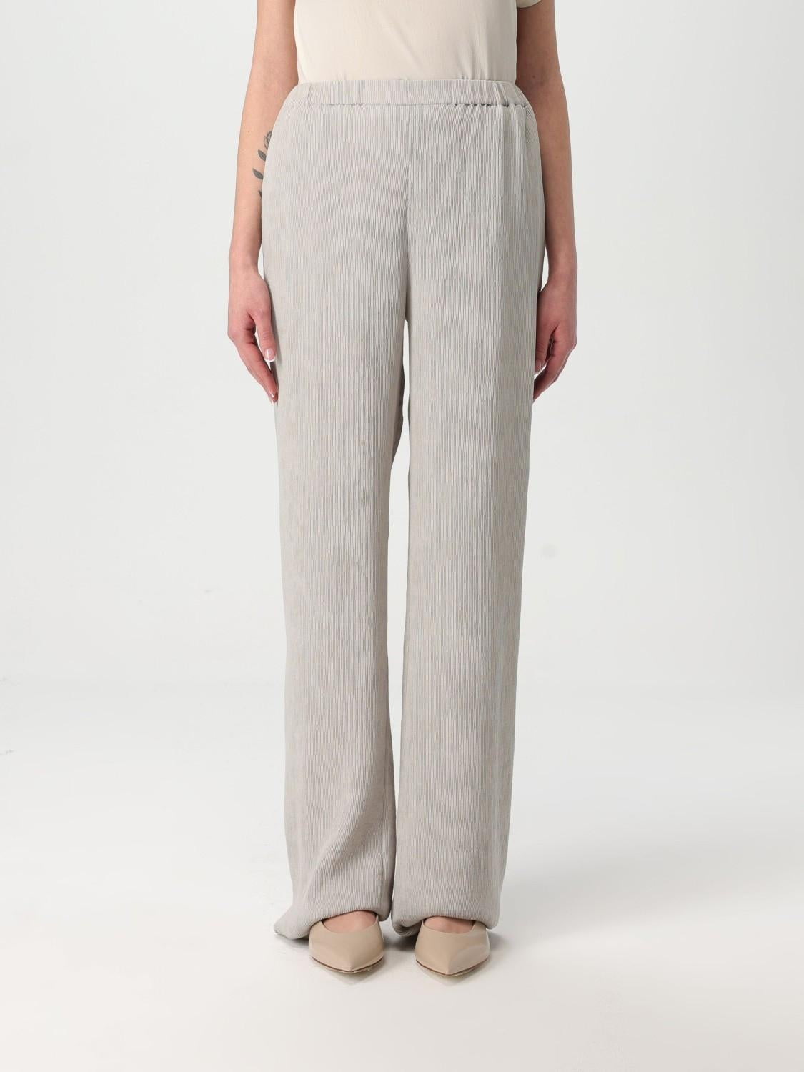 Pantaloni in viscosa con elastico in vita EW000880AF12523 U8036 ARMANI 