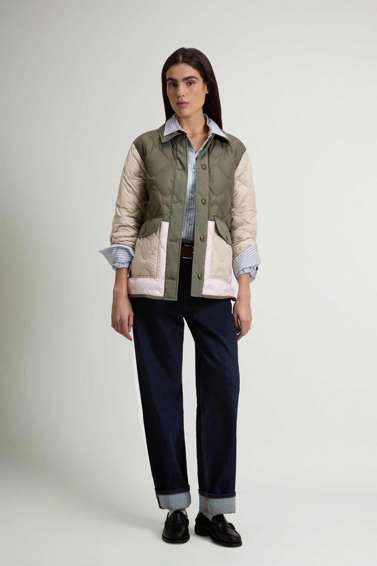 Giacca Heritage trapuntata in microfibra<BR/> CFWWOU1137FRUT2635 7448 WOOLRICH 