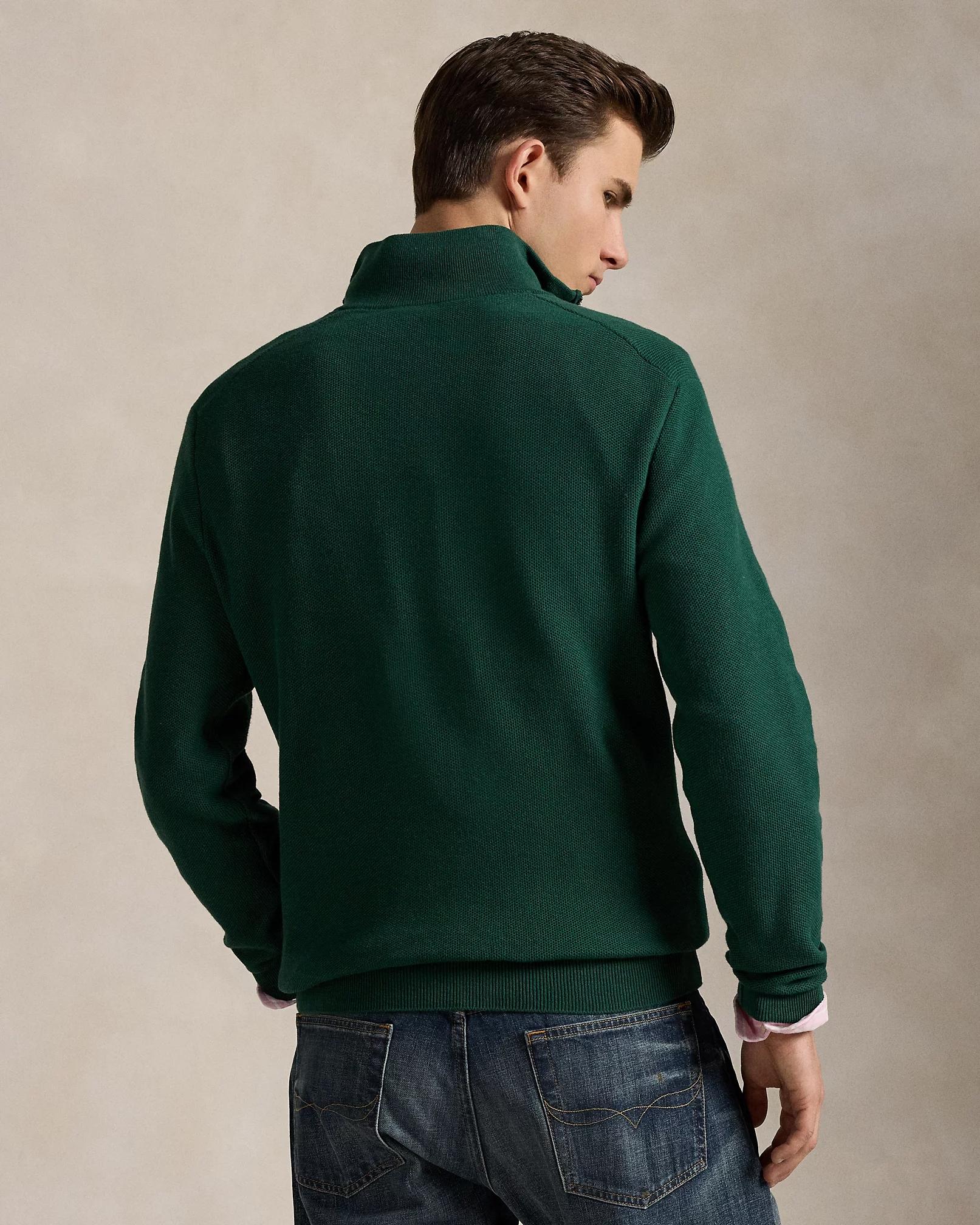 Maglia in piqué di cotone con mezza zip 710932304 526 RALPH LAUREN 