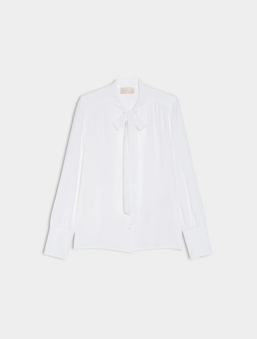 Camicia in misto seta<BR/>bianca IBLDOTTO 001 IBLUES 