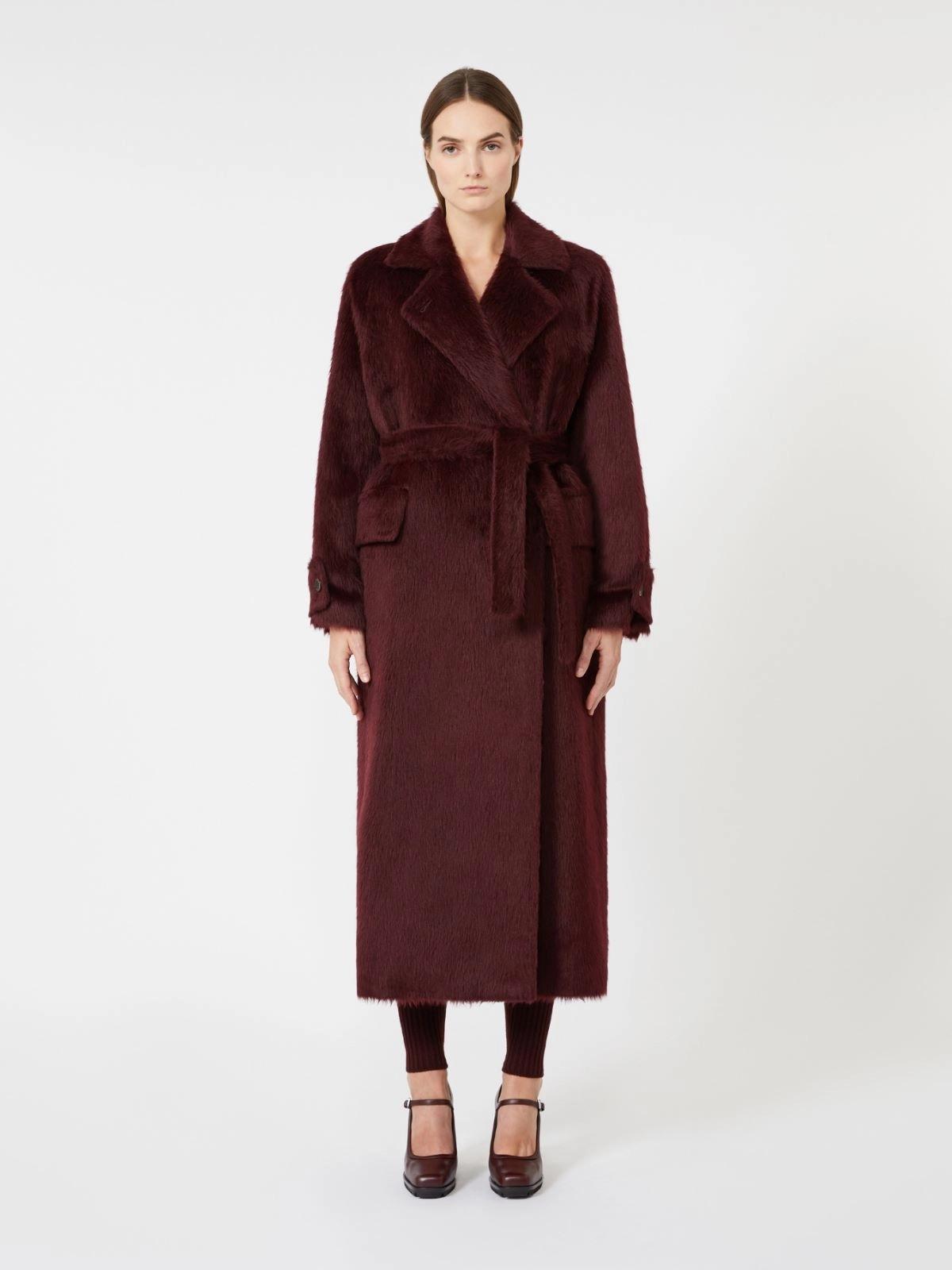 Cappotto lungo in alpaca e lana - Ciliegia<BR/> ALBATA1234 003 MAX MARA 