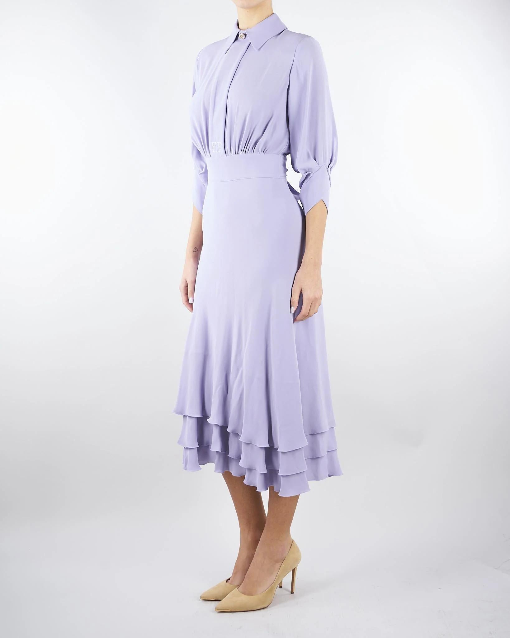 Abito in georgette di viscosa AB92361E2 EV7 ELISABETTA FRANCHI 
