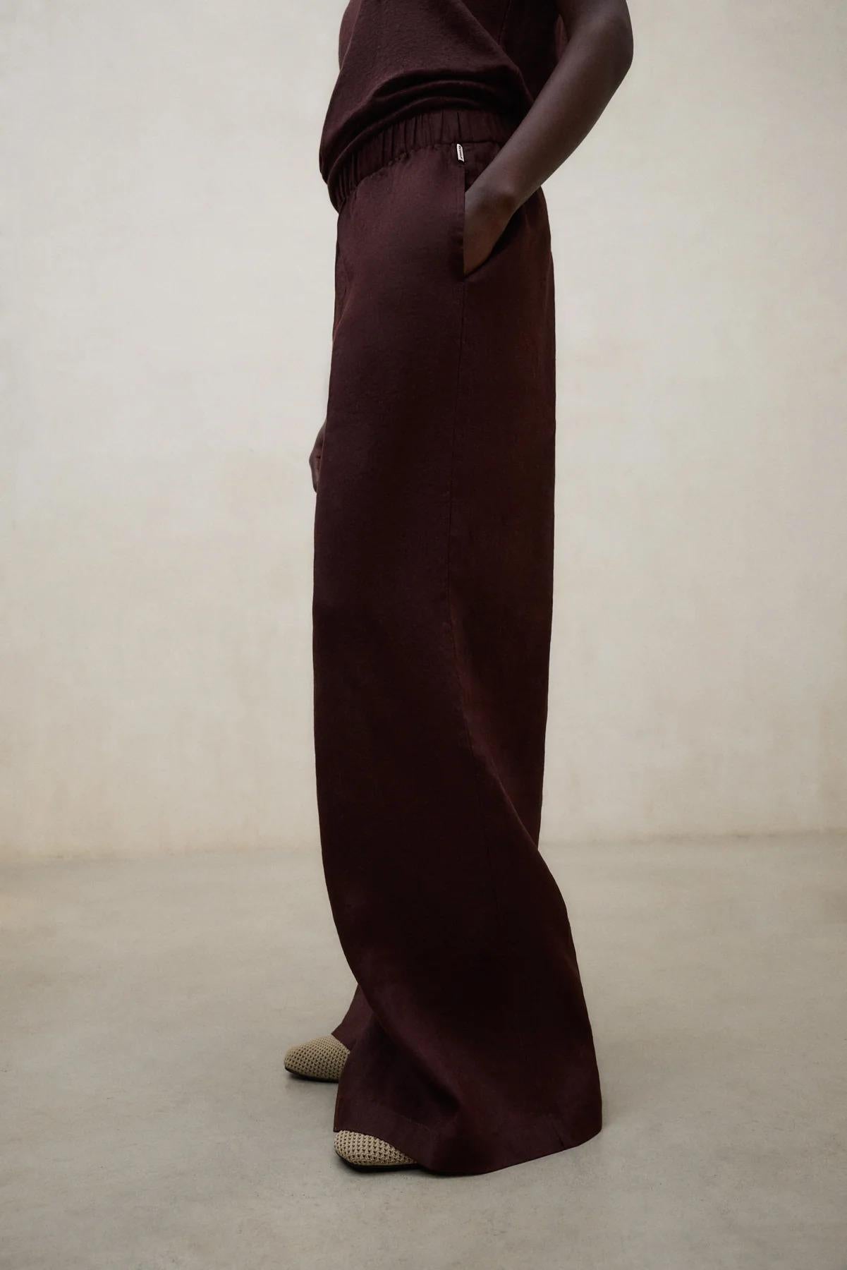 Pantaloni Mossi Marroni<BR/><BR/> MOSSI 538 ECOALF 