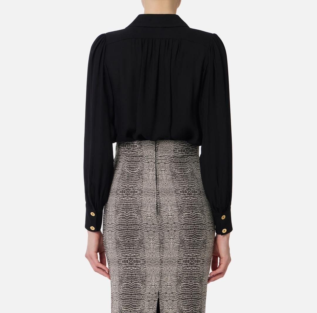 Camicia in georgette con dettaglio gioiello CA12356E2 110 ELISABETTA FRANCHI 