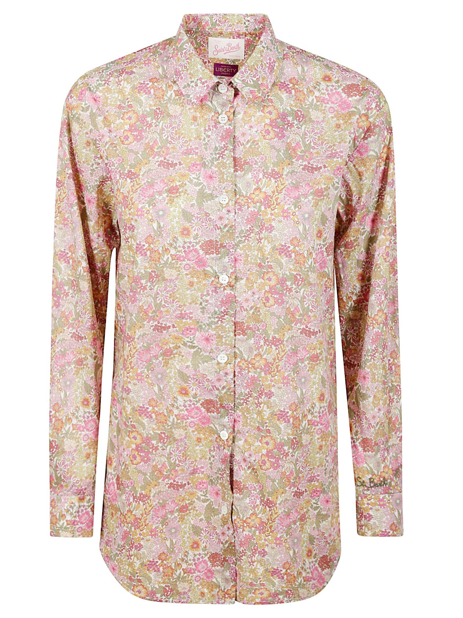 Camicia Brigitte in cotone con stampa fiori Liberty