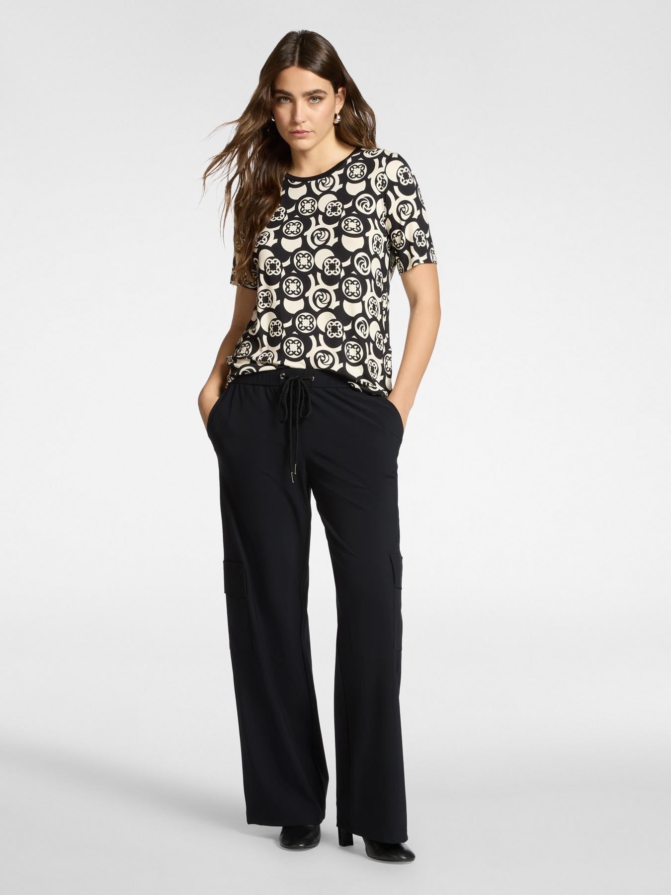 T-shirt stampata in viscosa<BR/> G000Z000621N 01 ELENA MIRO 