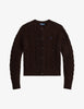 Cardigan misto lana lavorato a trecce