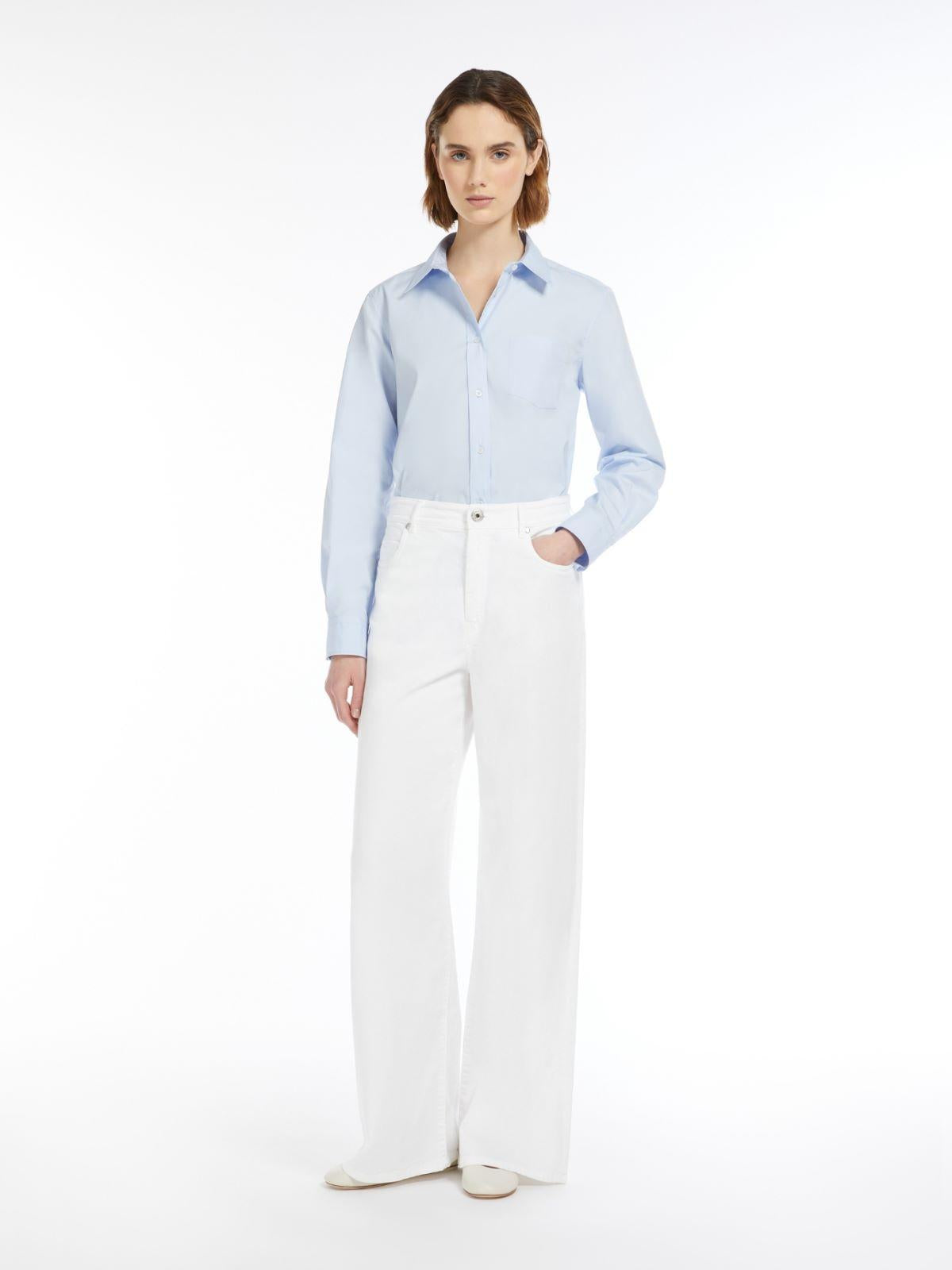Pantalone donna wide leg in drill di cotone MEDINA 002 WEEKEND 