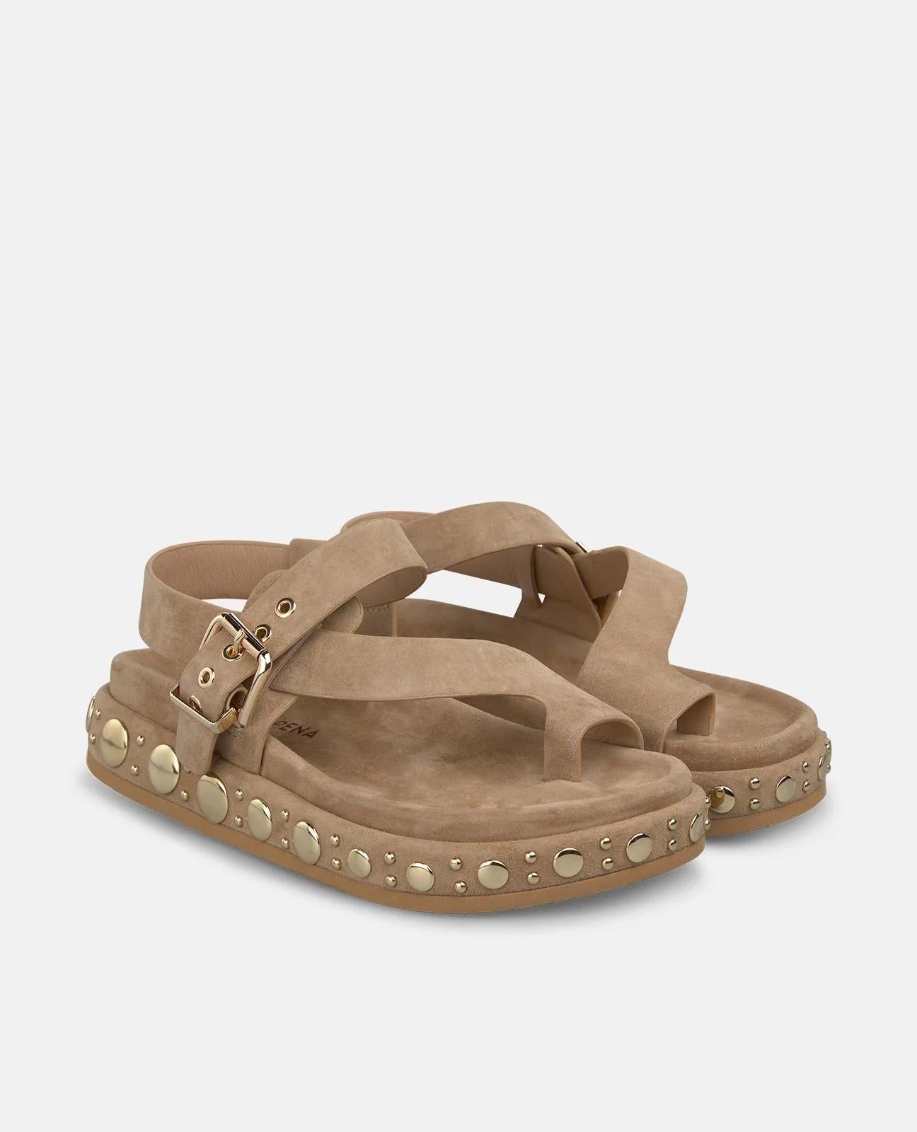 Scarpa con plateau in stile sandalo 7201 SUEDESAND ALMA EN PENA 
