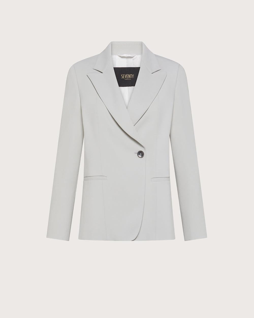 Giacca monopetto in cady crêpe viscosa<BR/> GI0922460206 902 SEVENTY 