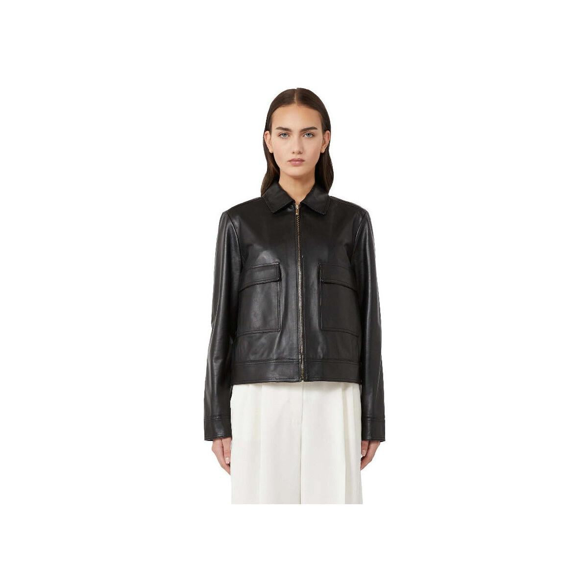 Giacca Nepet In Pelle nera NEPET 003 MAX MARA STUDIO 