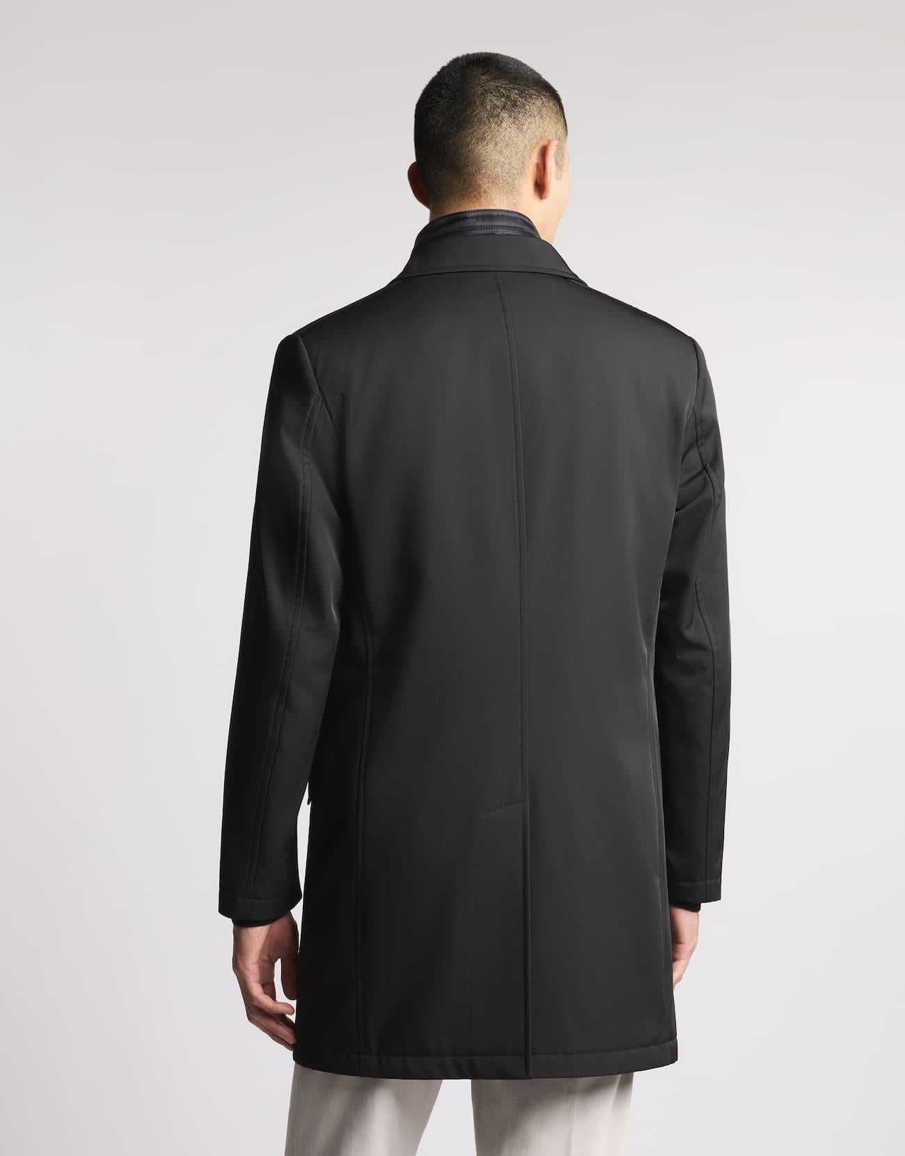 Double Coat in Gabardine Stretch<BR/> NAM5351168STOA B999 FAY 