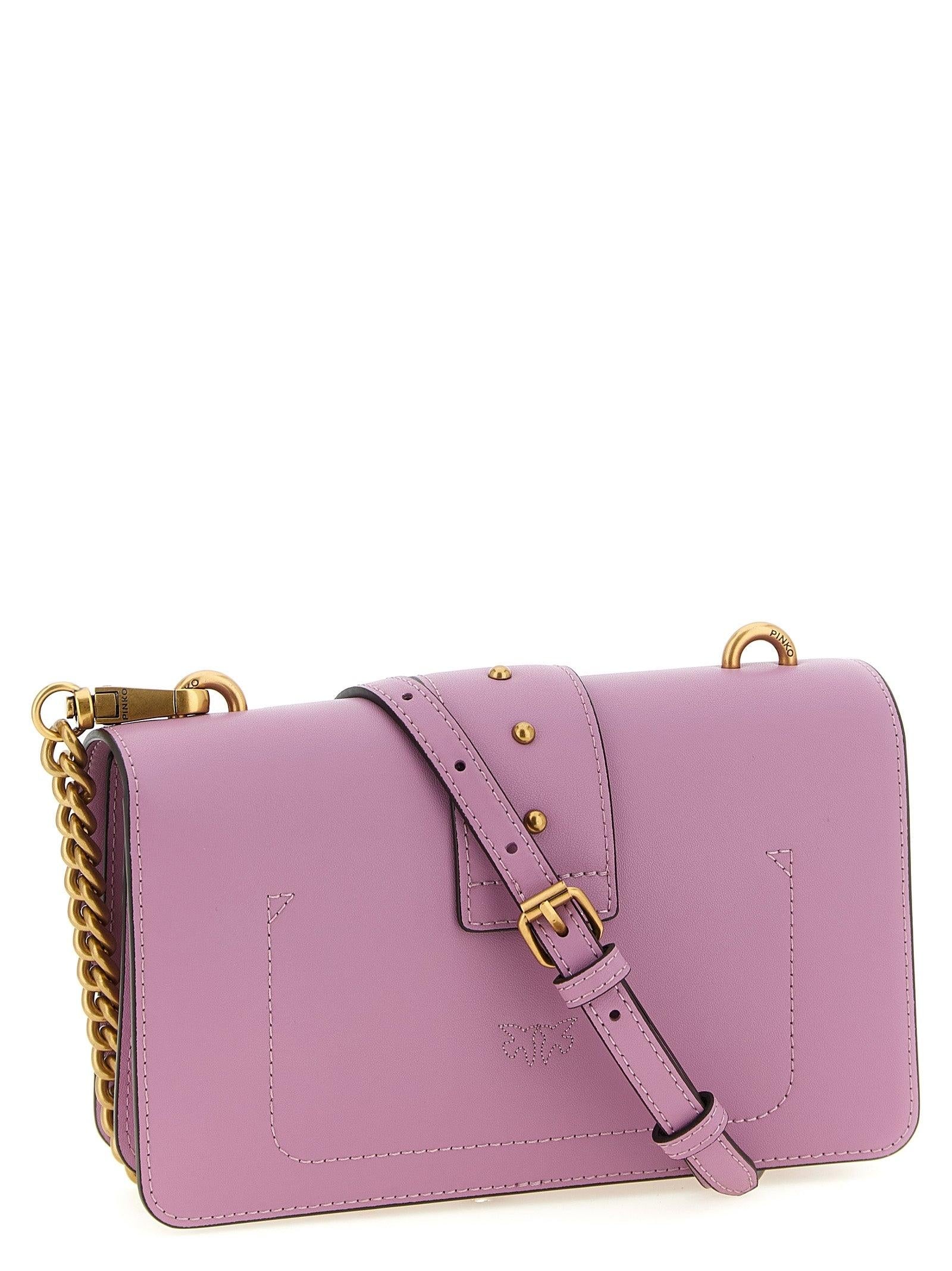 Borsa a tracolla piccola Love Bag One in pelle 105856A0F1 LILQ PINKO 
