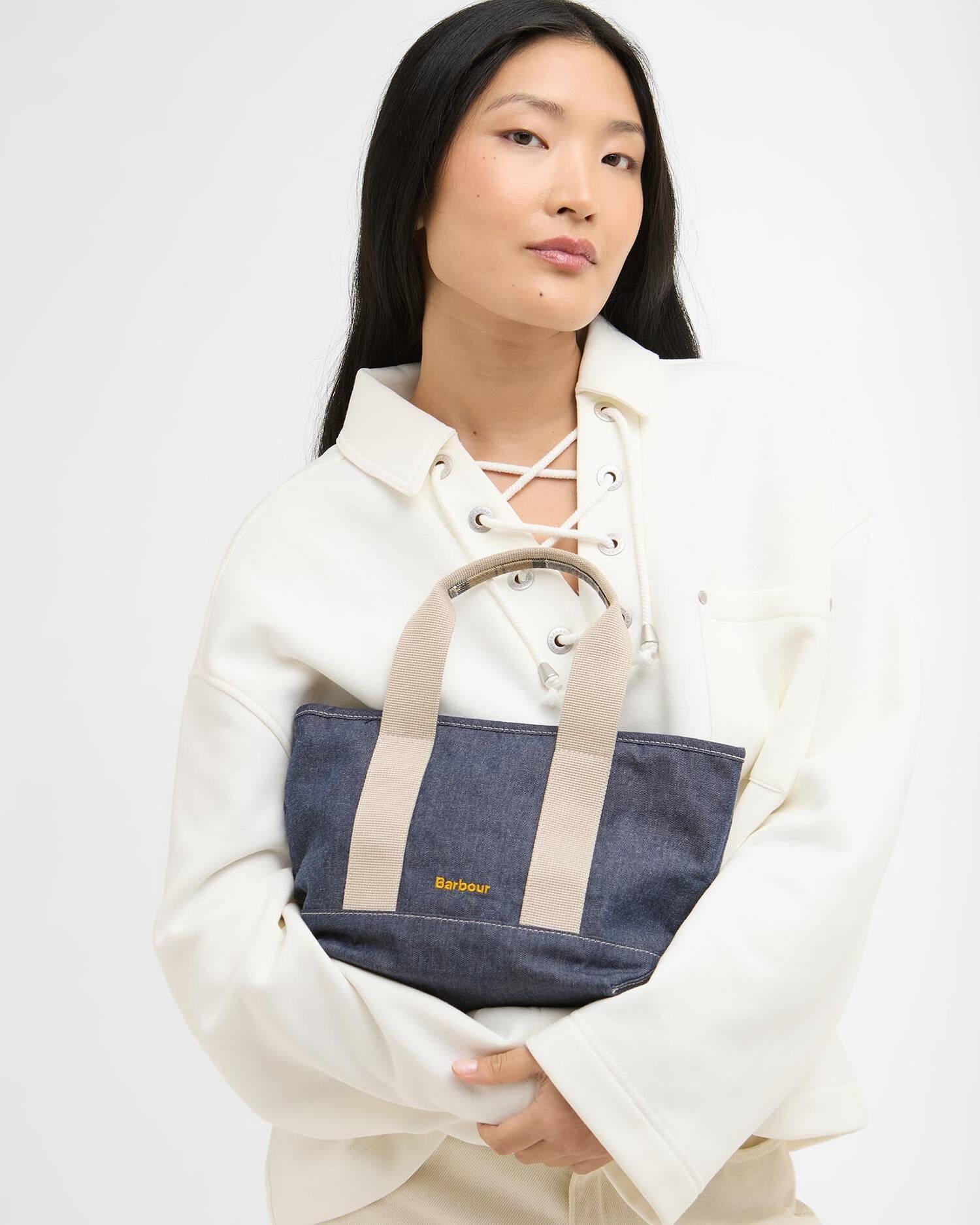 Mini borsa tote in denim Mya<BR/> LBA0539LBA IN71 BARBOUR 