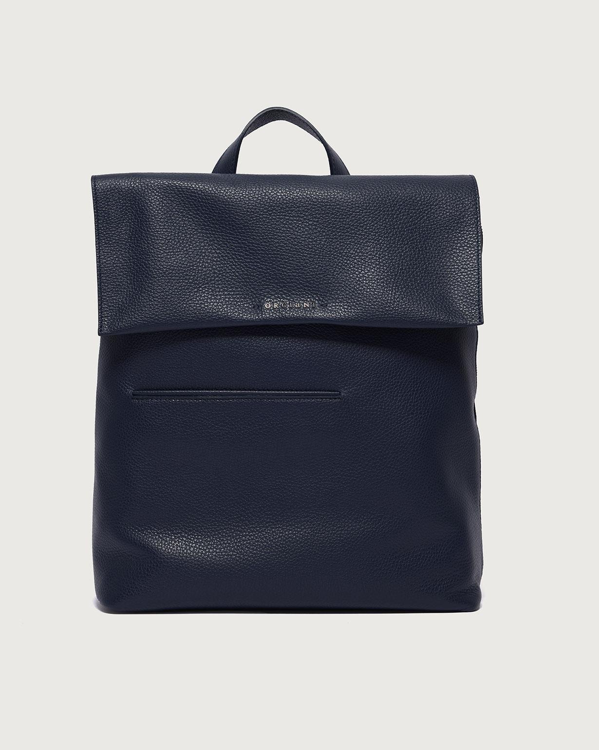 Zaino Active Micron in pelle martellata<BR/> P00753MIC NAVY ORCIANI 