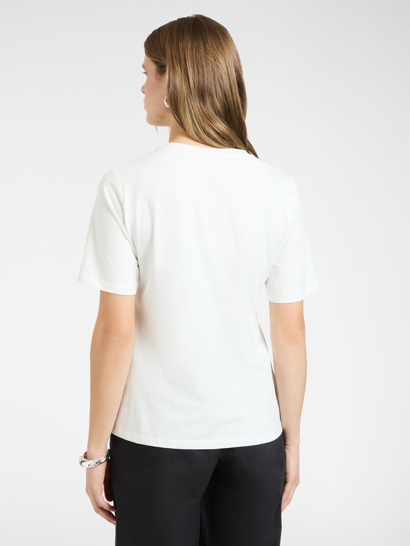 T-shirt con ricamo floreale<BR/> G341Z100563N 34 ELENA MIRO 