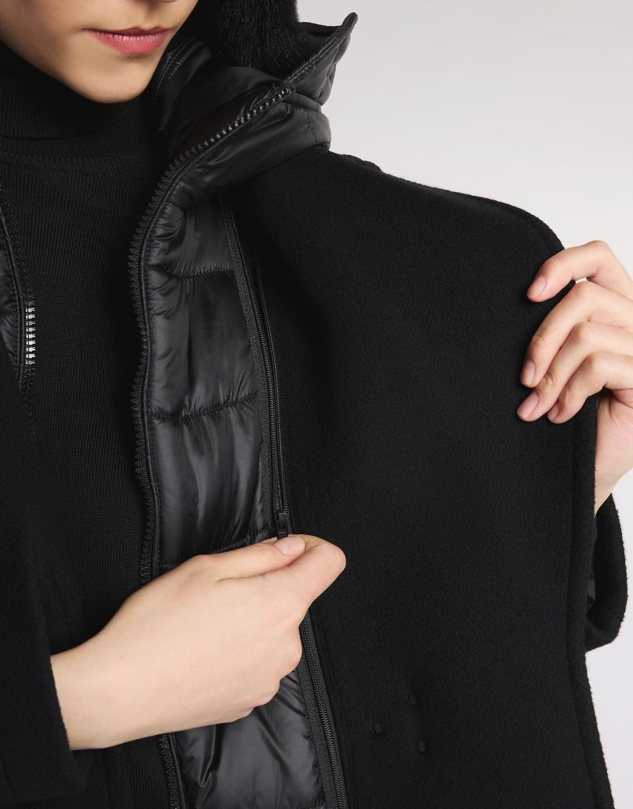 Cappotto Double Front in Lana e Cashmere<BR/> NAW59513820ZYC B999 FAY 
