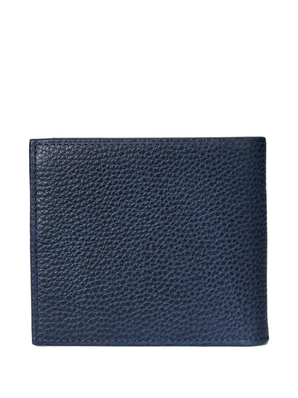 Portafoglio Ralph Lauren in pelle martellata,blu 405963224 003 RALPH LAUREN 