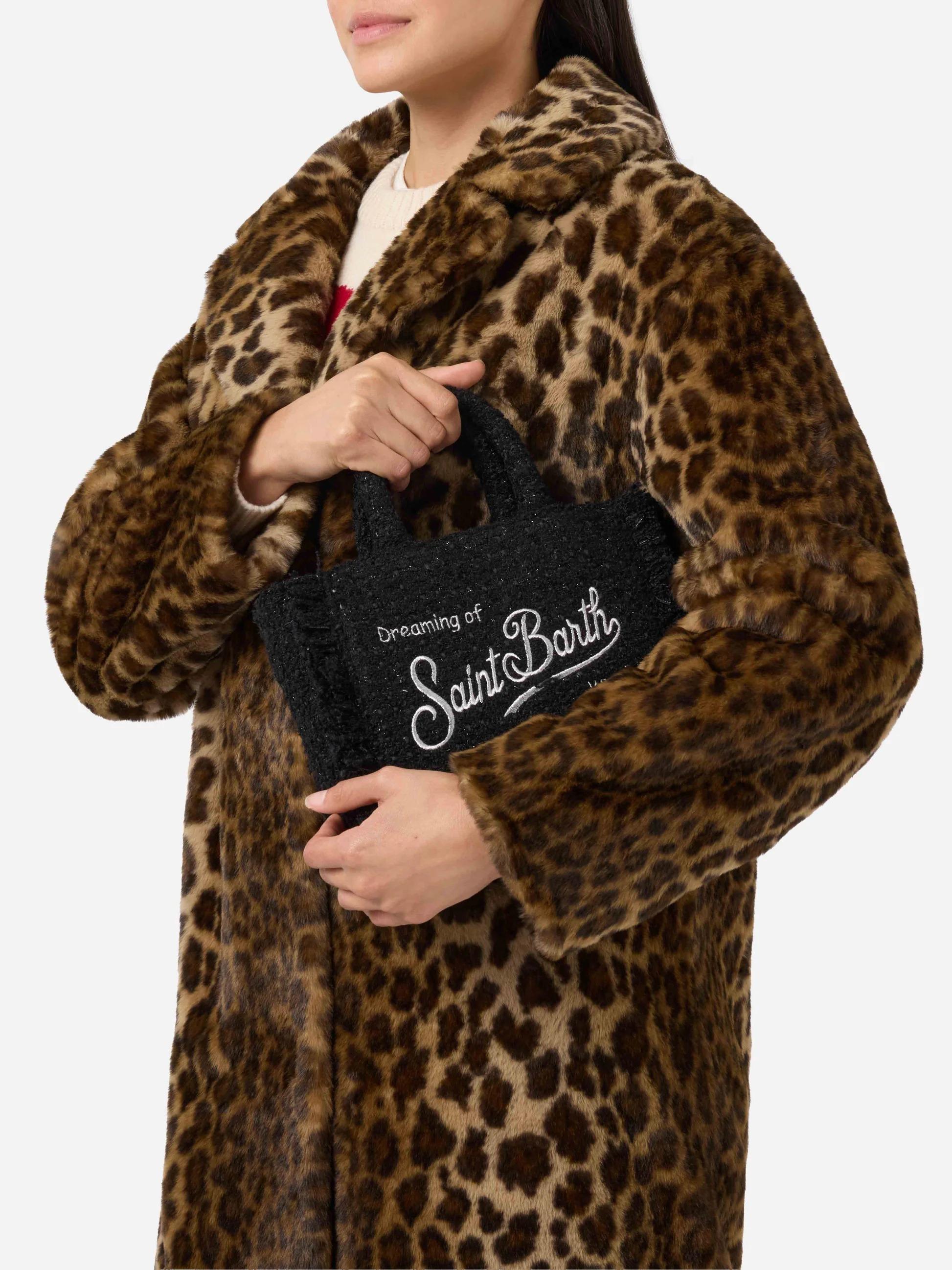 Borsa a mano Vanity Mini Tweed nera<BR/> VAMI026 00207I MC2 SAINT BARTH 