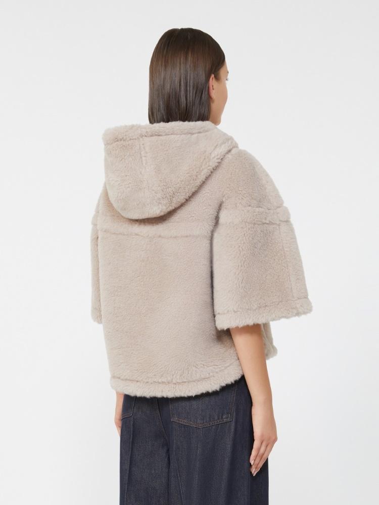 Cappa boxy in Teddy di alpaca e lana PETALO1 002 MAX MARA ACCESSORI 
