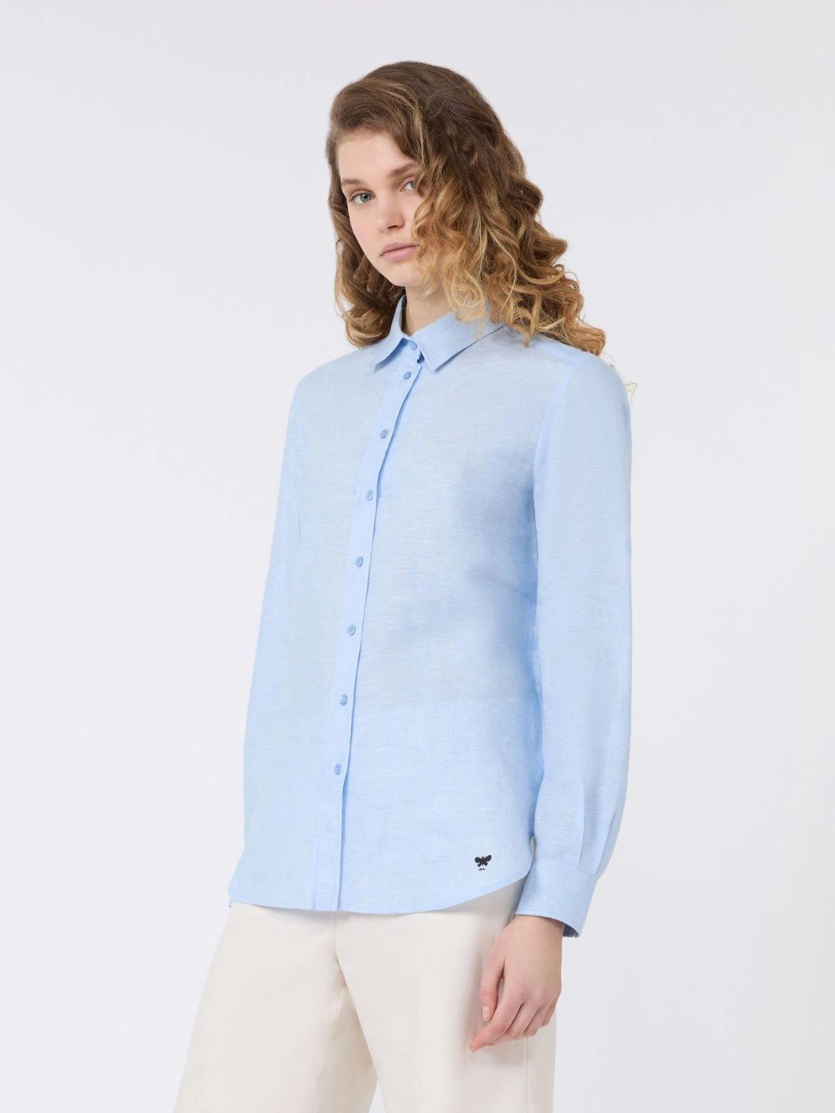 Camicia in tela di lino - CIELO<BR/> WKDWERNER 020 WEEKEND 