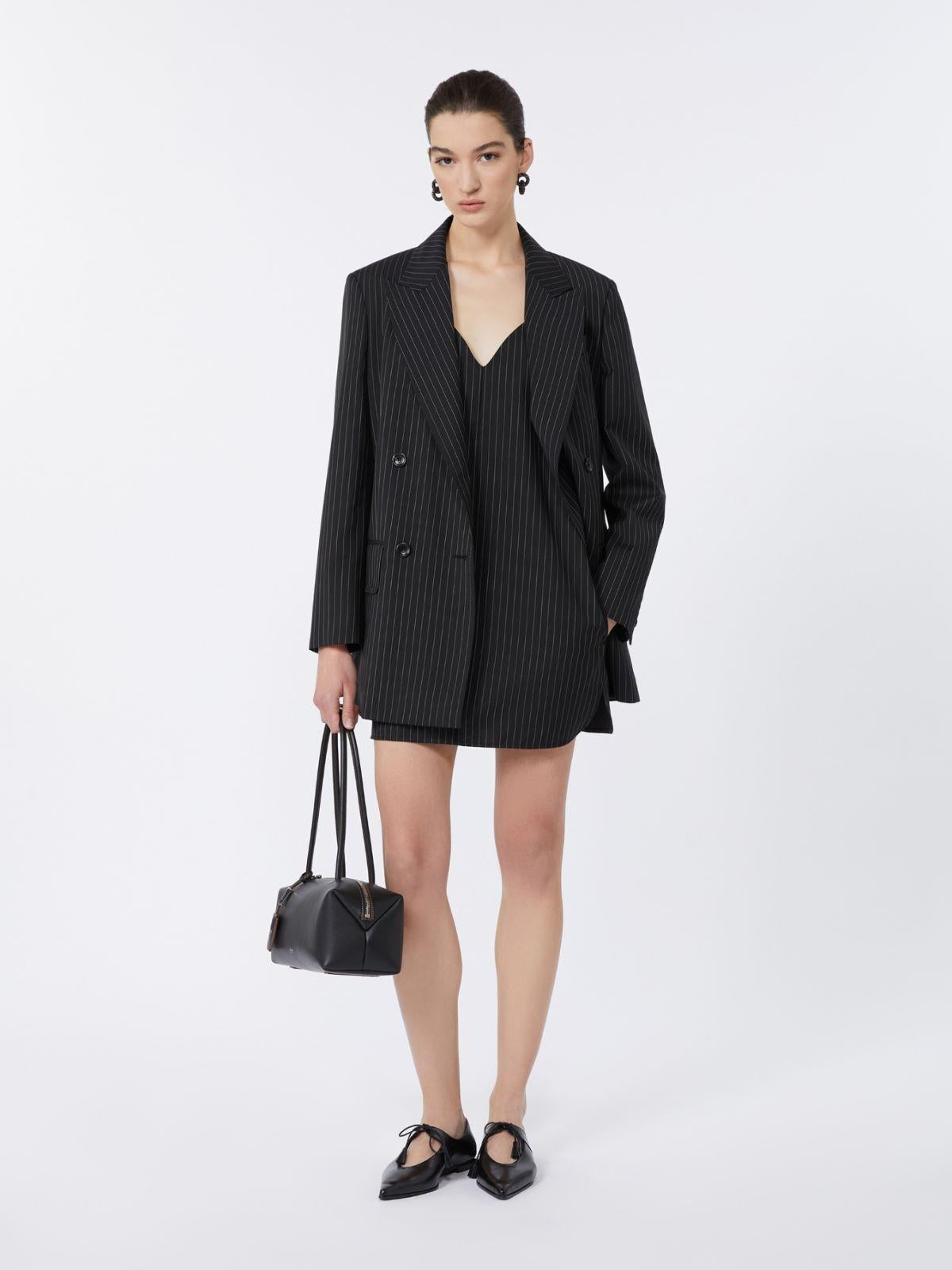 Blazer doppiopetto in lana gessata MATTIA 002 MAX MARA 