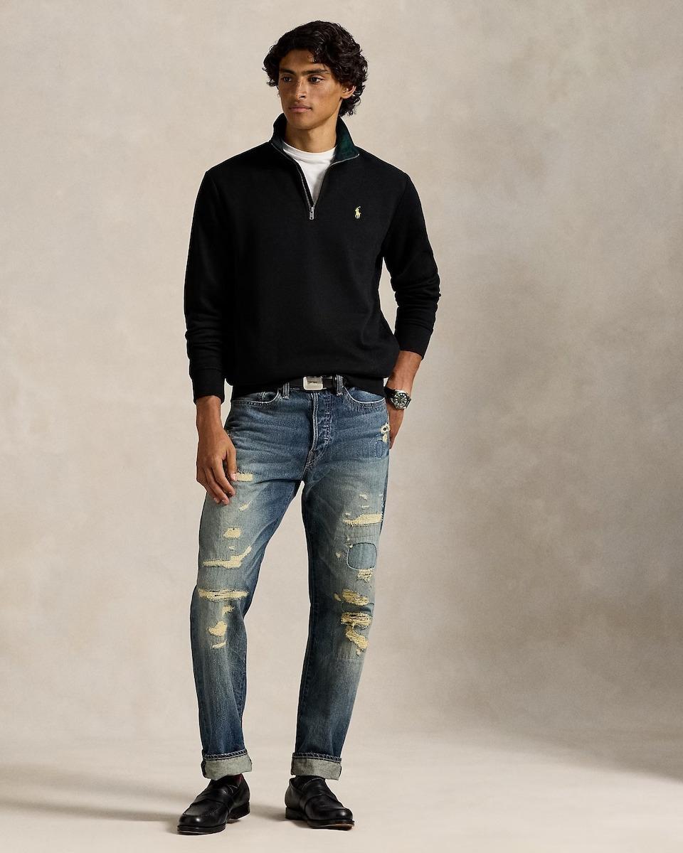 Felpa misto cotone mezza zip 710981468 001 RALPH LAUREN 